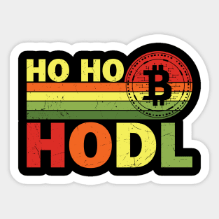 Bitcoin Santa  Ho Ho Hodl  Crypto santa Christmas Sticker